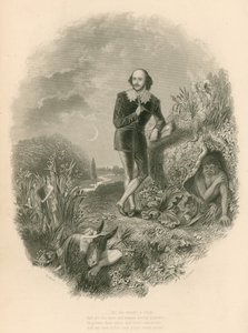 Portrait de Shakespeare, avec divers de ses créations