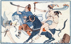 Méfaits en fresques, le carnaval à Pompéi - illustration de la Vie Parisienne, 1923