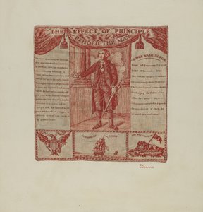 Textile imprimé de George Washington, vers 1939