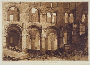Cathédrale de Holy Island, gravée par Charles Turner (1773-1857) 1808 - Joseph Mallord William (after) Turner