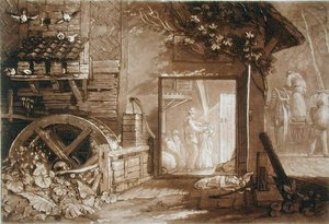 Penbury Mill, Kent, gravé par Charles Turner (1773-1857) publié en 1808 - Joseph Mallord William (after) Turner