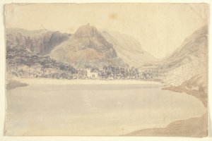 Lac et église de Grassmere - Joseph Mallord William (attr.to) Turner