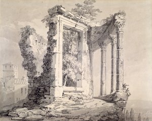 Temple de la Sibylle, Tivoli - Joseph Mallord William (attr.to) Turner