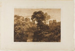 Château de Berry Pomeroy, planche 58 de Liber Studiorum - Joseph Mallord William Turner