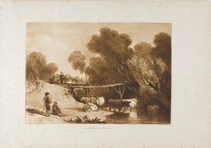 Pont et vaches, planche 2 de Liber Studiorum - Joseph Mallord William Turner