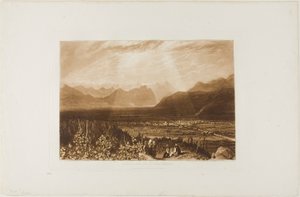 Chaîne des Alpes de Grenoble à Chambéry, planche 49 de Liber Studiorum - Joseph Mallord William Turner