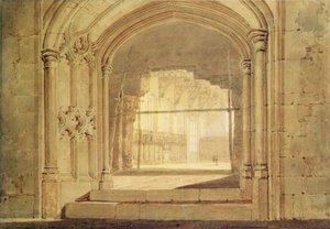 Christchurch Hall, Oxford, vers 1800 - Joseph Mallord William Turner