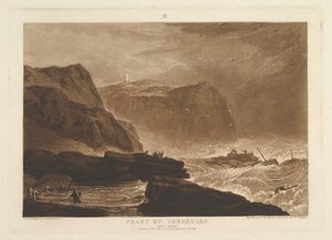 Côte du Yorkshire, près de Whitby, Liber Studiorum, partie V, planche 24 - Joseph Mallord William Turner