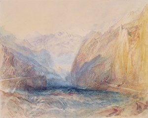 Vallée de Domleschg, près de Rothenbrunnen, en direction de Rhazuns - Joseph Mallord William Turner