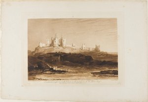 Château de Dunstanborough, planche 14 de Liber Studiorum