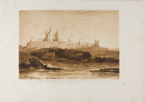 Château de Dunstanborough, planche 14 de Liber Studiorum - Joseph Mallord William Turner
