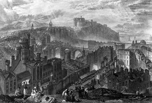 Édimbourg depuis Calton Hill, gravé par George Cooke, 1820 - Joseph Mallord William Turner