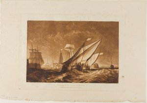 Entrée du Port de Calais, planche 55 de Liber Studiorum - Joseph Mallord William Turner
