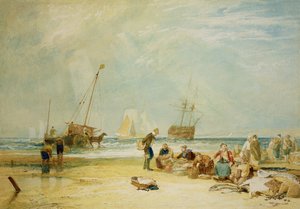 Marché aux poissons sur le sable, Hastings - Joseph Mallord William Turner