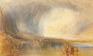 Flüelen depuis le lac des Quatre-Cantons. 1845 - Joseph Mallord William Turner