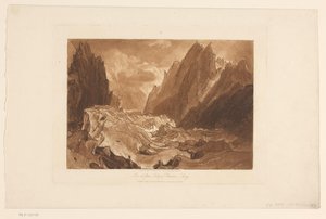 Vue du glacier Mer-de-Glace près du Mont Blanc - Joseph Mallord William Turner