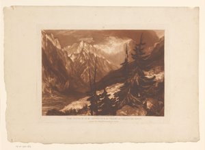 Vue de la vallée de Chamonix avec la rivière Arveyron - Joseph Mallord William Turner