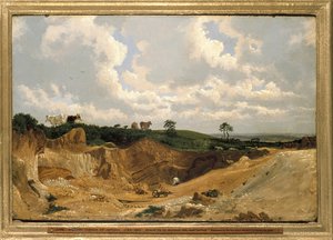 Carrière de gravier sur Shotover Hill, près d