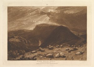 Hind Head Hill, sur la route de Portsmouth Liber Studiorum, partie V, planche 25, 1er janvier 1811 - Joseph Mallord William Turner