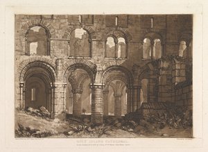 Cathédrale de Holy Island, Liber Studiorum, partie III, planche 11, 20 février 1808 - Joseph Mallord William Turner