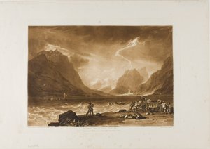 Lac de Thoune, planche 15 de Liber Studiorum - Joseph Mallord William Turner