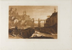 Lauffenbourgh sur le Rhin, planche 31 de Liber Studiorum - Joseph Mallord William Turner
