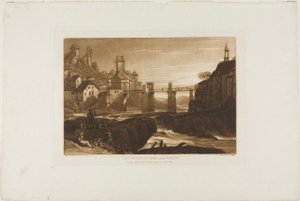 Lauffenbourgh sur le Rhin, planche 31 de Liber Studiorum - Joseph Mallord William Turner