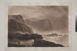 Liber Studiorum : Côte du Yorkshire, près de Whitby, vers 1807-19 - Joseph Mallord William Turner