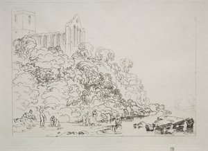 Liber Studiorum : Abbaye de Dumblain, Écosse - Joseph Mallord William Turner