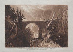 Liber Studiorum : Le pont du petit diable sur le Russ, au-dessus d