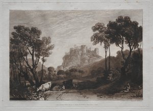 Liber Studiorum : Le château au-dessus des prés - Joseph Mallord William Turner