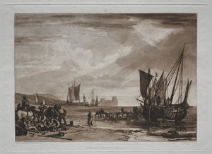 Liber Studiorum : Déchargement de navires - Joseph Mallord William Turner