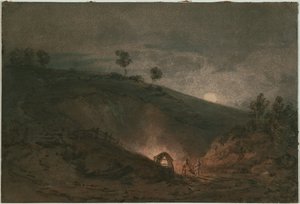 Four à chaux au clair de lune