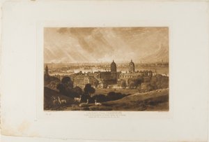 Londres depuis Greenwich, planche 26 de Liber Studiorum - Joseph Mallord William Turner