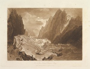 Mer de Glace, Vallée de Chamouni-Savoie, Liber Studiorum, partie X, planche 50, 23 mai 1812 - Joseph Mallord William Turner