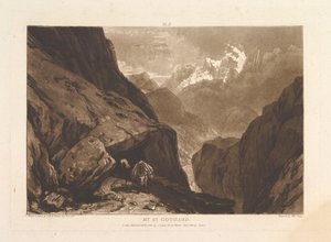 Mt. St. Gothard Liber Studiorum, partie II, planche 9, 20 février 1808 - Joseph Mallord William Turner