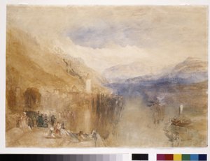 Oberhofen, lac de Thoune - Joseph Mallord William Turner