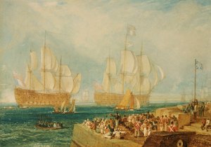 Port de Plymouth : remorquage de prises françaises - Joseph Mallord William Turner