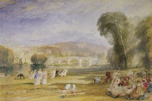 Richmond Hill et pont, Surrey, vers 1828-9