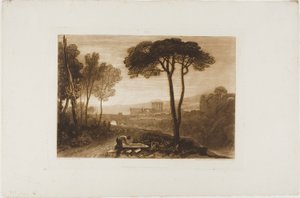 Scène dans la Campagna, planche 38 de Liber Studiorum - Joseph Mallord William Turner