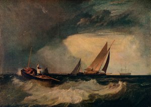 Pêcheur de Shoeburyness saluant un Whitstable Hoy, alias Le bateau pilote, et Le bonnet rouge, vers 1809 - Joseph Mallord William Turner