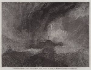 Tempête de neige, bateau à vapeur à l