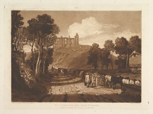 Colline de Sainte-Catherine près de Guilford Liber Studiorum, partie VII, planche 33, juin 1811 - Joseph Mallord William Turner