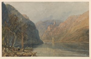 Saint Goarshausen et château de Katz, 1817 - Joseph Mallord William Turner