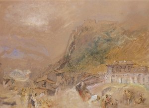 La Bastille à Grenoble, depuis le village de La Tronche, c.1836 - Joseph Mallord William Turner