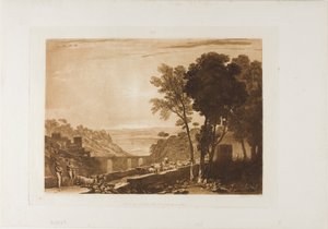 Le pont et les chèvres, planche 43 de Liber Studiorum - Joseph Mallord William Turner