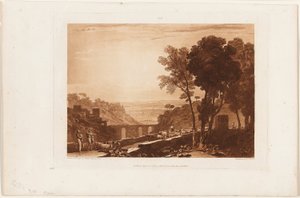 Le Pont et les chèvres, planche 43 de Liber Studiorum - Joseph Mallord William Turner