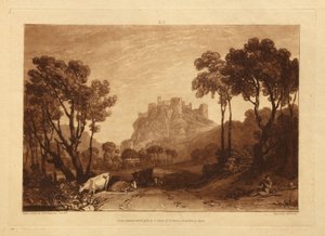 Le château au-dessus des prairies - Joseph Mallord William Turner