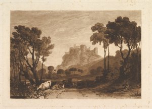 Le Château au-dessus des Prairies Liber Studiorum, partie II, planche 8, 1808 - Joseph Mallord William Turner