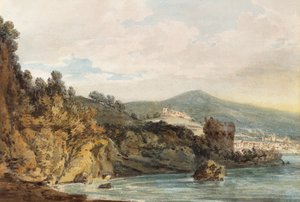 La côte sous Vietri, Salerne au loin, le château vu au-dessus de la Torre Crestarella - Joseph Mallord William Turner